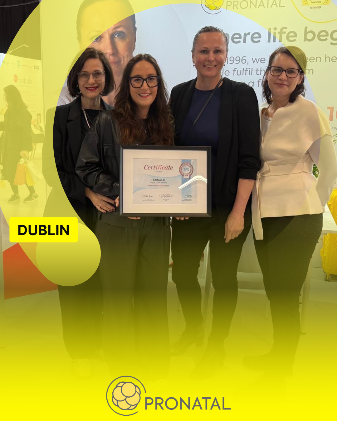 PRONATAL dobio sertifikat Patient-Centred Care Clinic 2026 na Future Fertility Show u Dablinu